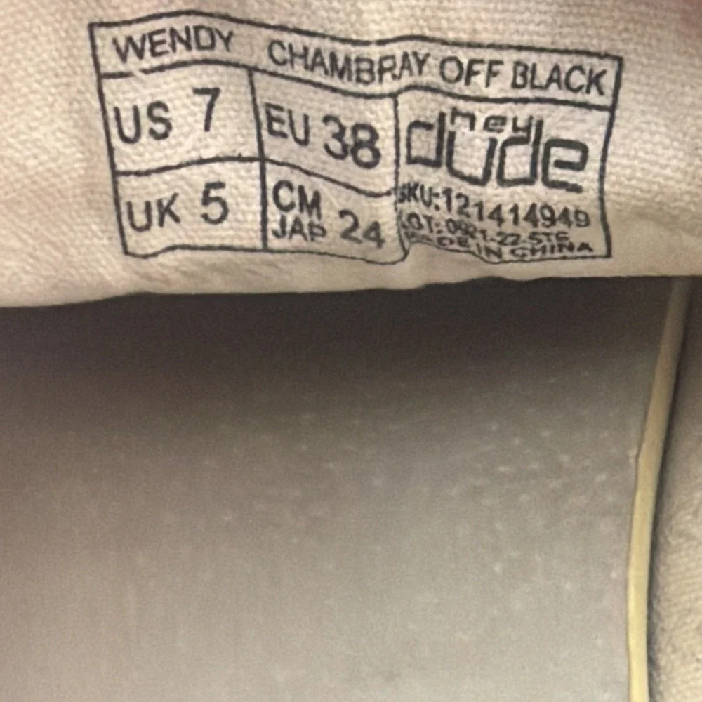 Hey Dude Loafers Women 7 M Wendy Holiday Sparkle Shoes Gray Canvas‎ Lace Slip On - Picture 12 of 16